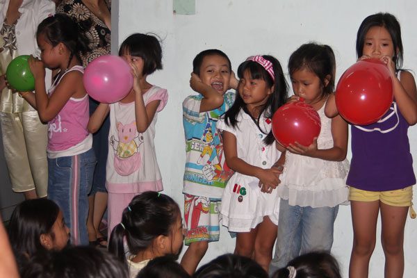 Allowing children to blow balloons is inviting trouble