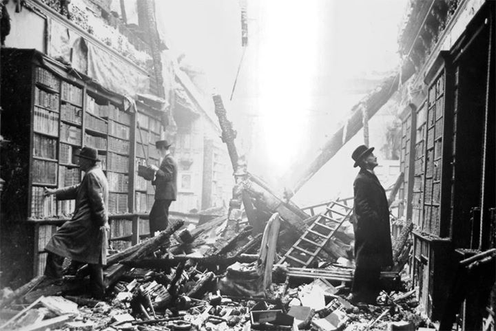 On Friday, September 13, 1940, five German bombs struck Buckingham Palace, destroying the chapel within.