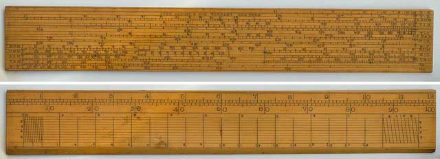 Edmund Gunter's logarithmic slide rule