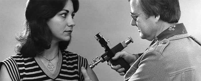 Swine flu vaccination campaign in 1970.