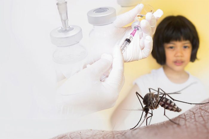 Children and adults aged 4 – 45 should be vaccinated against dengue.