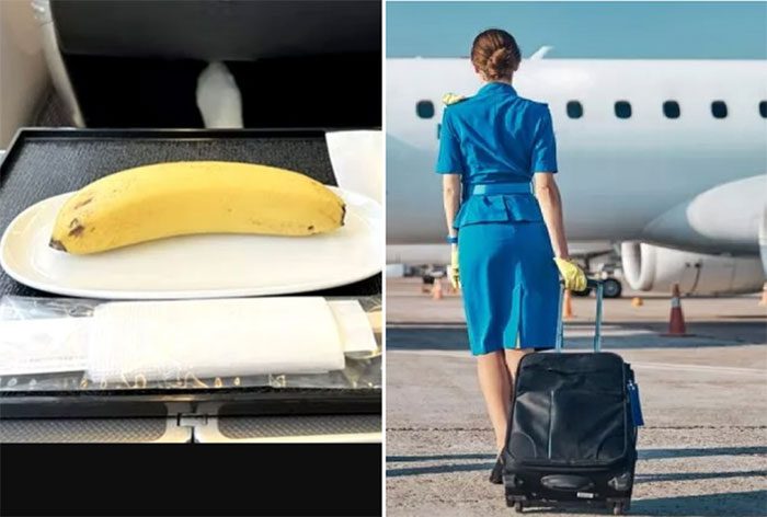 Flight attendants often carry a banana with them during flights.