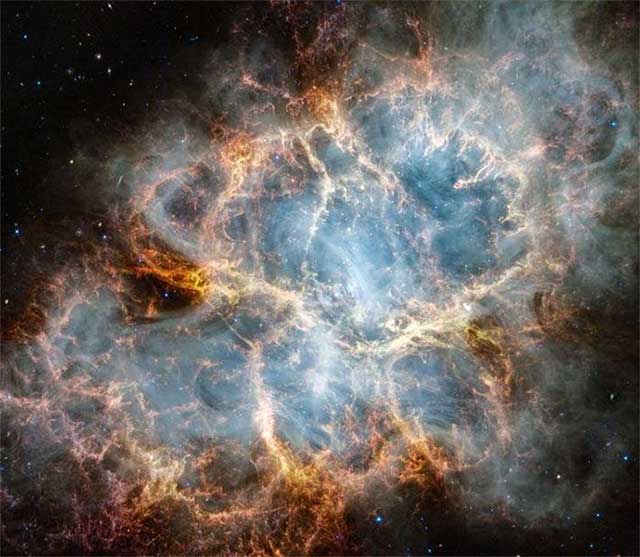 Crab Nebula through the James Webb Telescope.