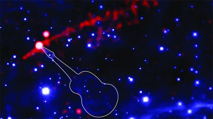 Guitar Nebula in the image recently released by NASA