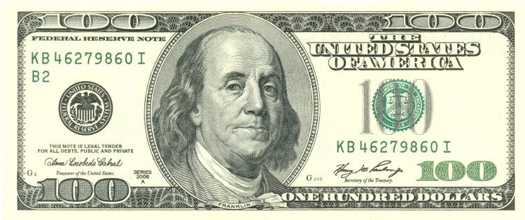 Two-thirds of the 100 USD bills are circulated outside the United States.