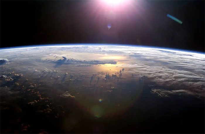 Earth photographed from the International Space Station in 2003.