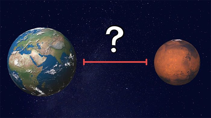 With a size twice that of the Moon, Mars would stand out in the sky.