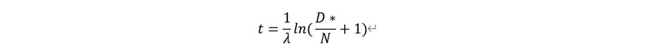 Radioactive decay equation