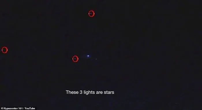 An image showing a bright unidentified flying object contrasting with stars