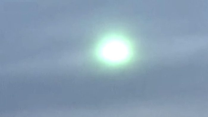 The glowing blue sphere over Niigata.