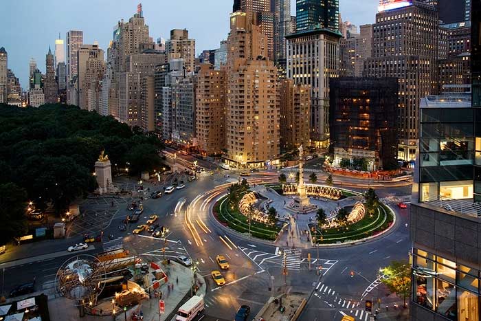 Columbus Circle in Manhattan, New York City.