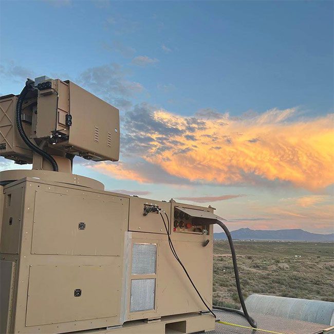 Laser weapons provide a cost-effective solution due to their infinite 'ammunition' supply