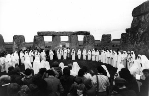 The ceremony celebrating the cosmic cycle held in 1970 at Stonehenge.