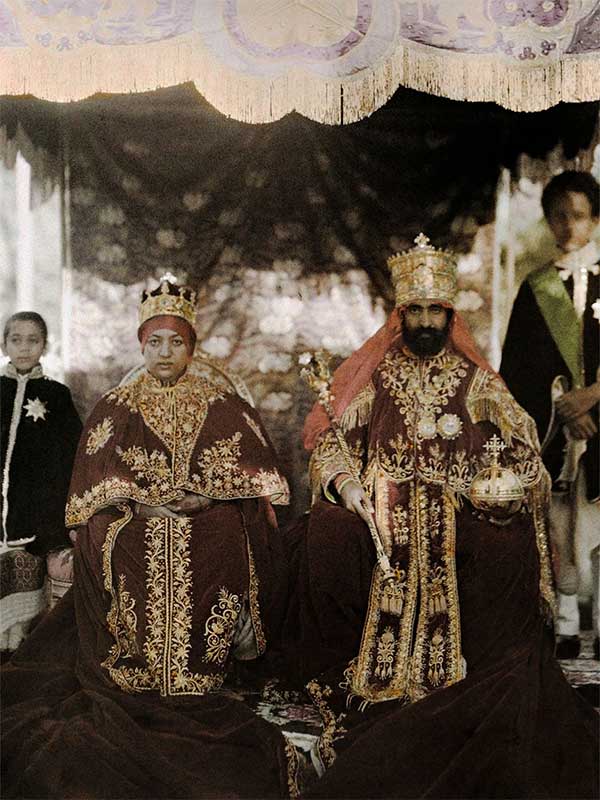 The last emperor of Ethiopia, Haile Selassie I, and Empress Menen Asfaw.