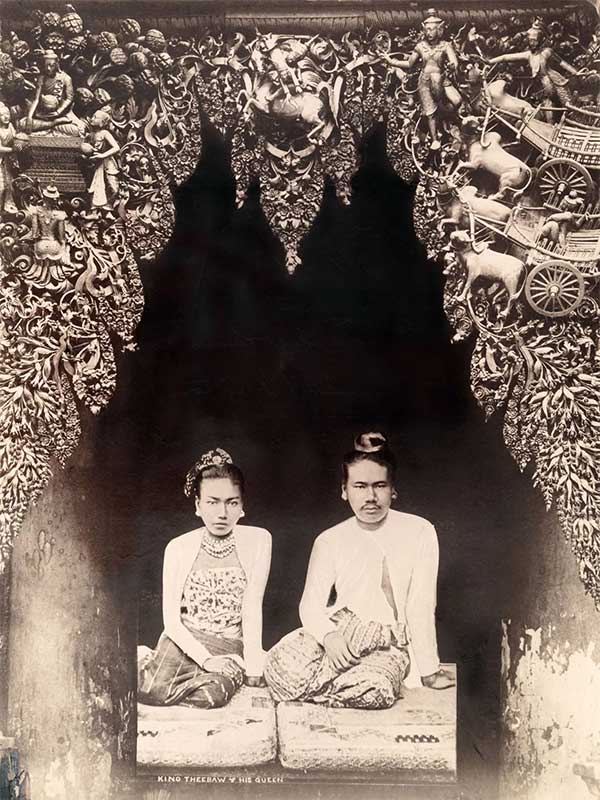 King Thibaw and Queen Supayalat, the last ruling couple of Myanmar.