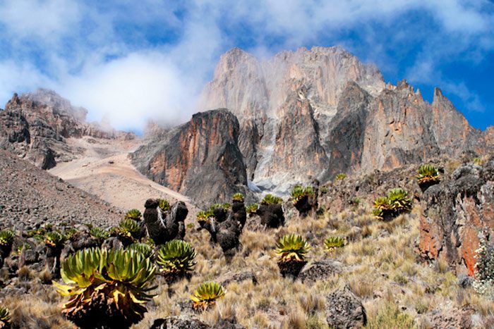 Mount Kenya is actually an extinct volcano located in central Kenya.