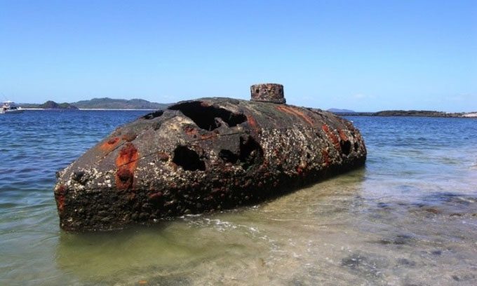 The wreck of the Sub Marine Explorer in 2006.