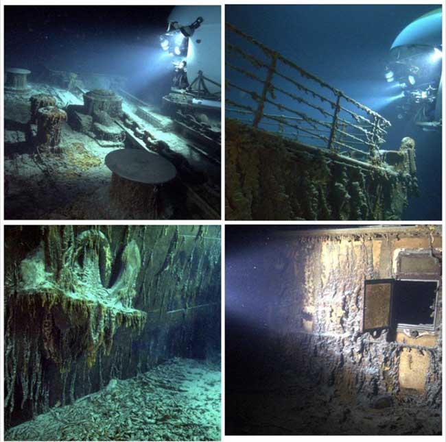 What remains of the Titanic has been severely corroded by seawater and bacteria.