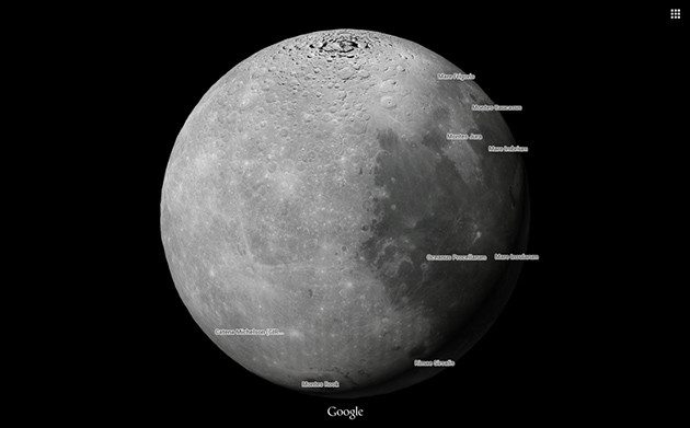 Moon view from Google Maps.