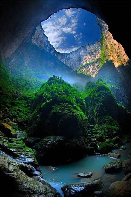 Xiaozhai Tiankeng - the largest natural sinkhole in the world.