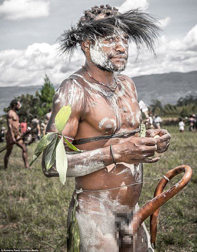 The tribe living in a primitive style in Indonesia