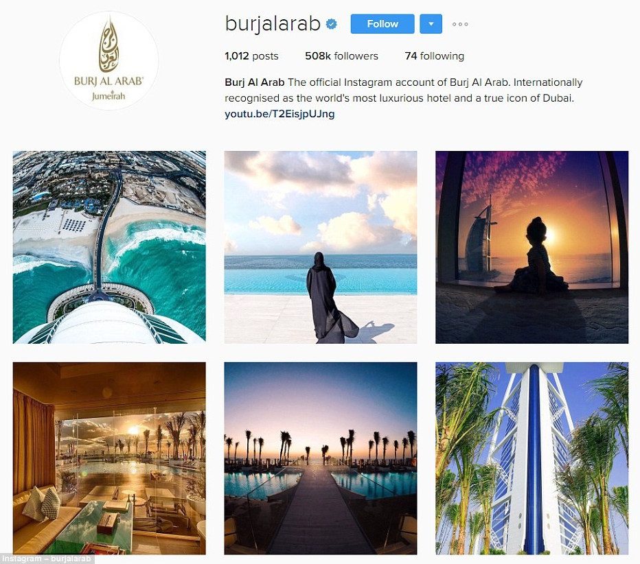 The hotel has posted over 1,000 photos on its Instagram account, claiming to be "the most luxurious hotel in the world".