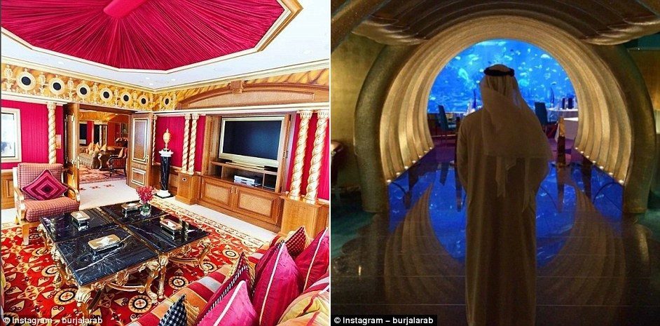 Some Instagram photos for users to admire the hotel's luxurious interior.