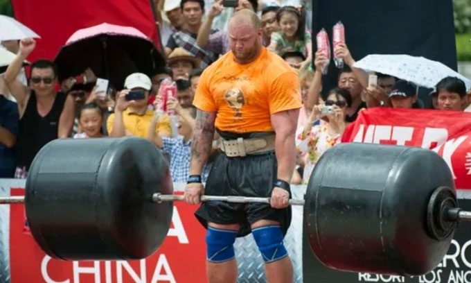 Hafthor Bjornsson at the World Weightlifting Championships in 2013.