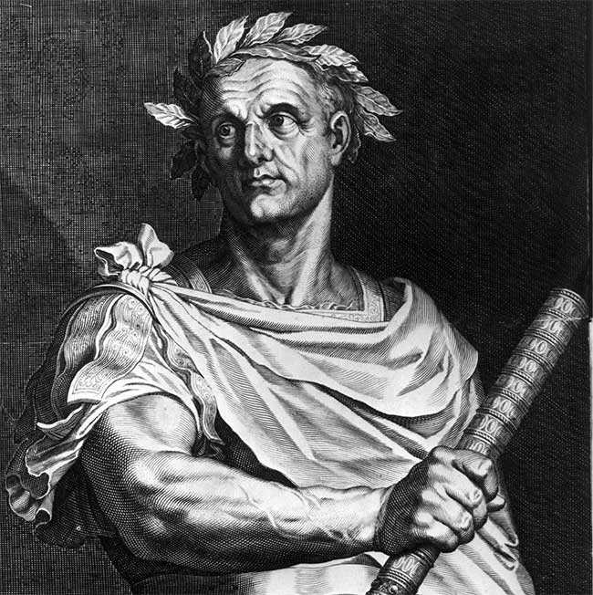 Portrait of Julius Caesar.