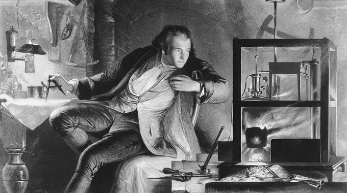 James Watt from Scotland and the invention of the steam engine.