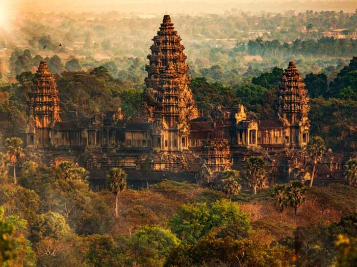 Angkor Wat temple complex.