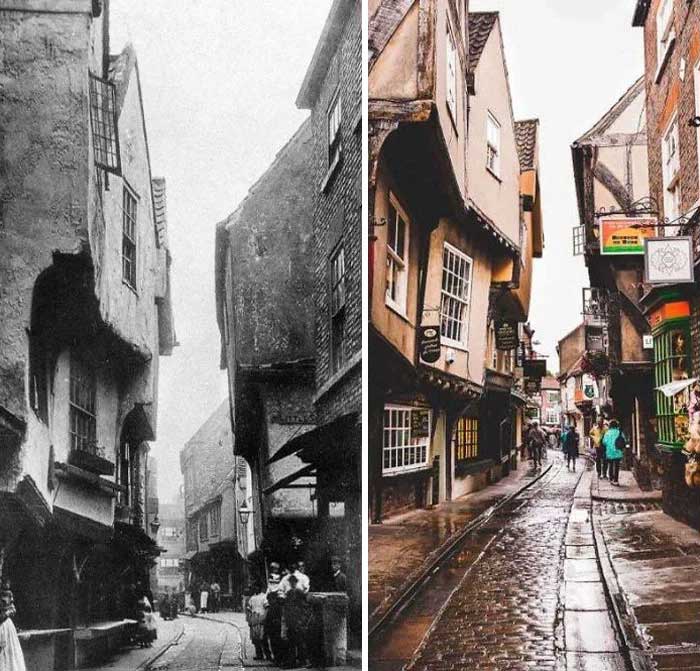 Shambles Street, York (England), the inspiration for "Diagon Alley" in Harry Potter