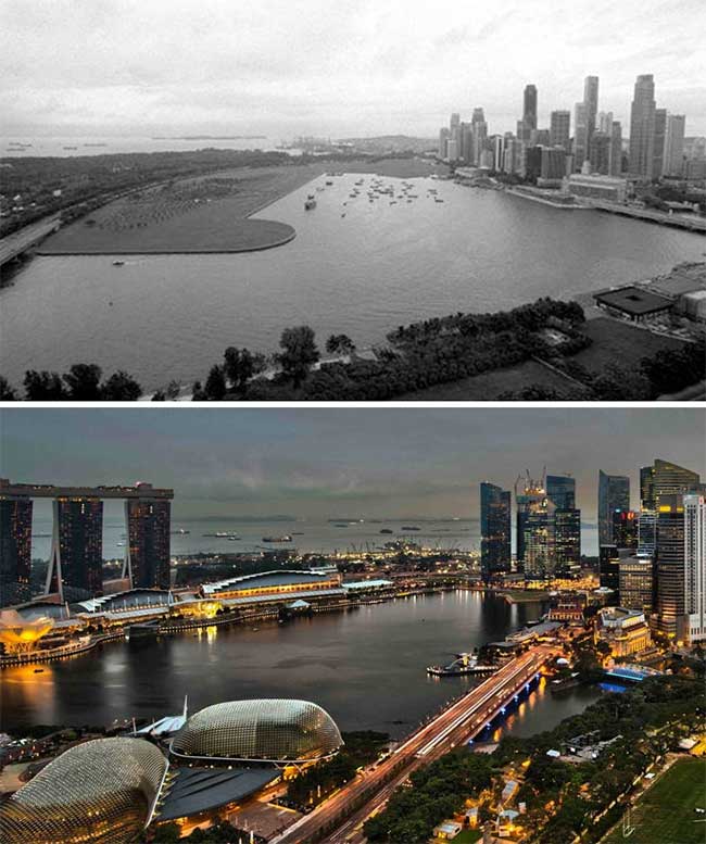 Singapore in 2000 and 2022