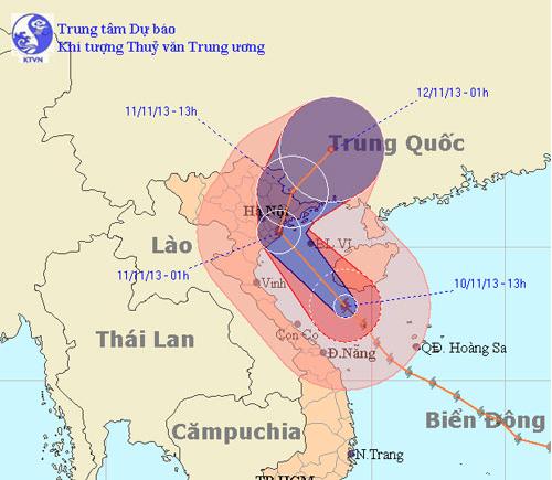 Typhoon making landfall in Hai Phong, Thai Binh, Quang Ninh tonight