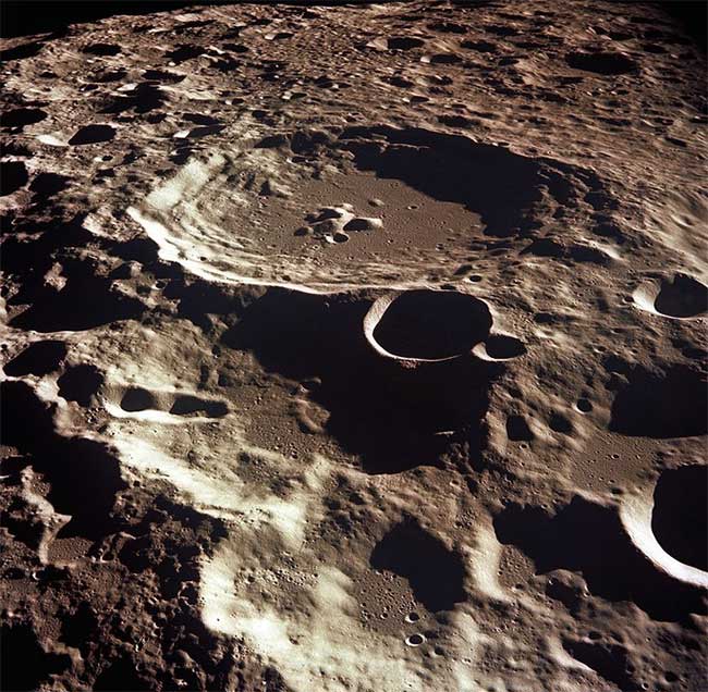 The Moon's Surface Full of Crater Impacts