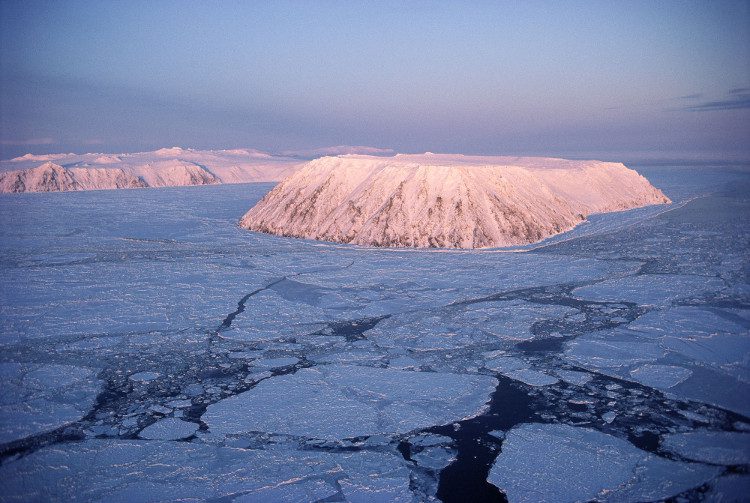 In winter, the cold weather allows people from one island to cross to the other via an ice bridge.