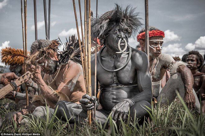 The tribe living in a primitive style in Indonesia