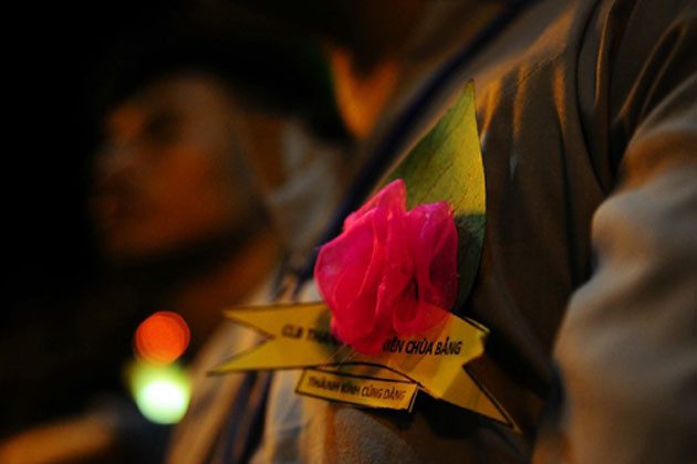 The Red Rose Worn on the Chest.