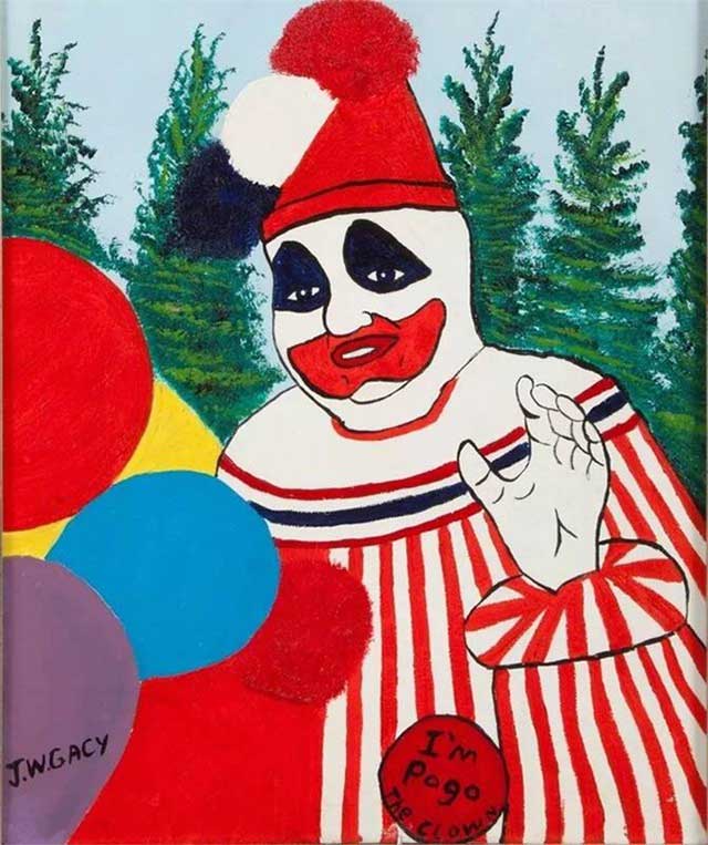 A self-portrait of serial killer John Wayne Gacy