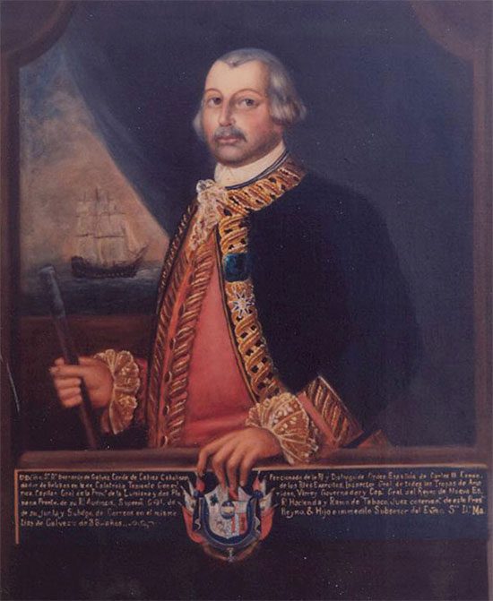 Portrait of Bernardo de Galvez painting