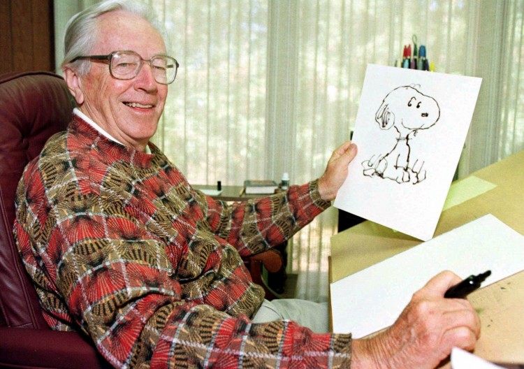 Charles Schultz - Creator of the Snoopy Cartoon Series Dies on the Day the Film Ends.