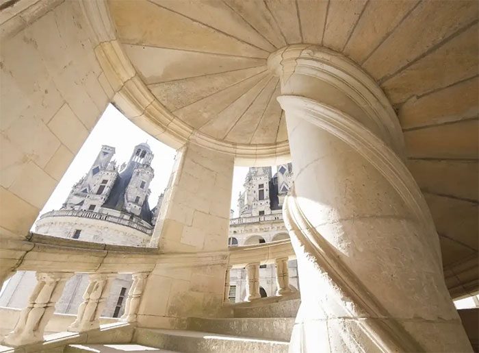 Magnificent double spiral staircase