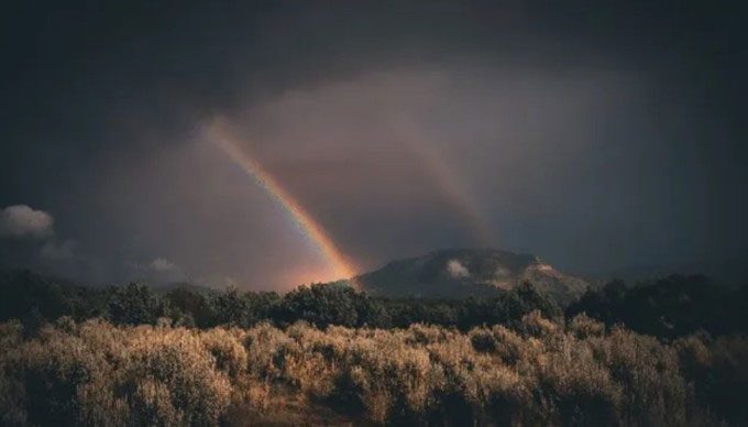 Double moonbow in Colorado on August 18.