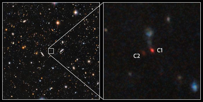 The quasar pair in the "trans-dimensional" images captured by the telescopes