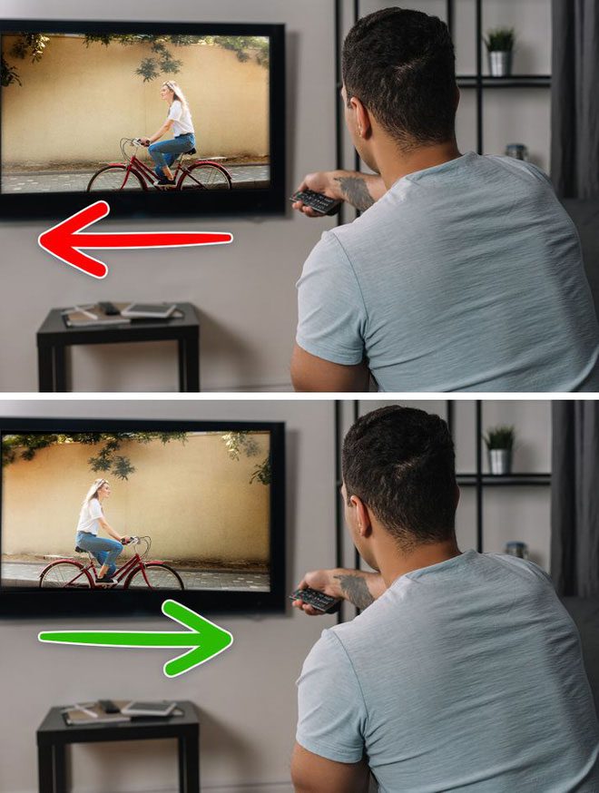 We can feel a similar effect when watching videos.