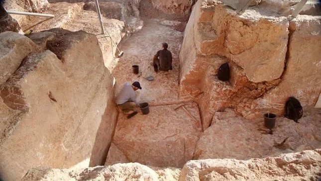 Massive building stones used to construct the Second Temple in Jerusalem.