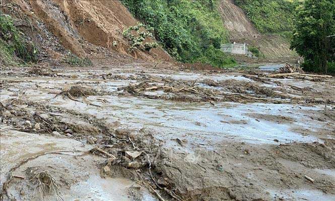 Landslide point in Lai Chau