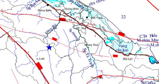 4.7 magnitude earthquake in A Lưới, Thừa Thiên Huế