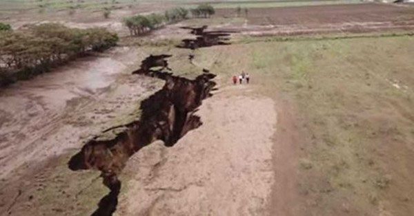 Large crack in Africa