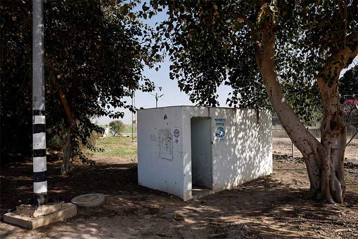 Entrance to a rural bomb shelter.